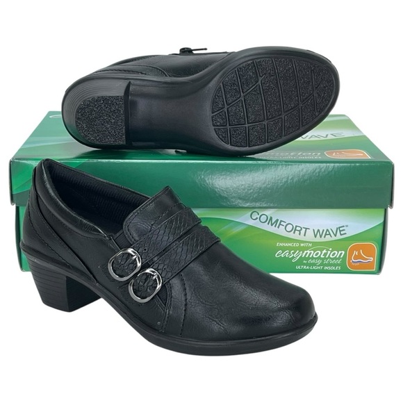 Easy Street Stroll Black Faux Leather Womens Shooties Size 6M - Picture 9 of 10